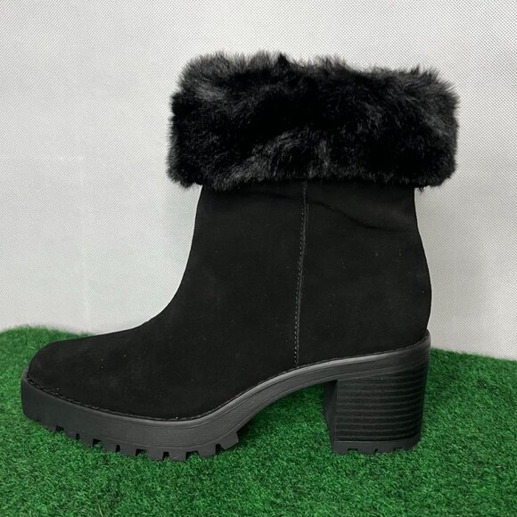 Andre Assous Milana Women's Boots Fur Trim/fold down Water Resistant Suede 6 NEW - Picture 8 of 16